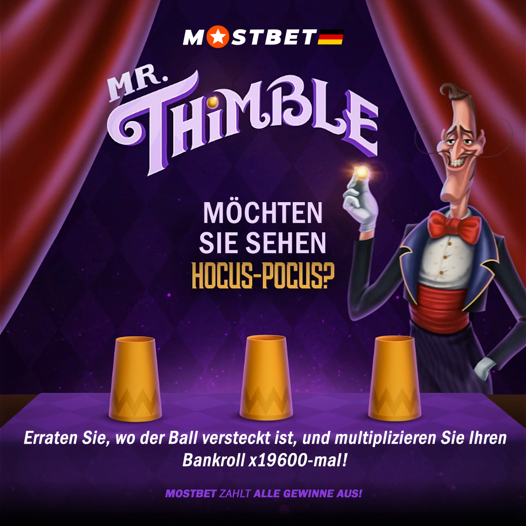 Mr. Thimble im Mostbet Casino in Deutschland